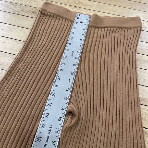 ASOS Design Pants Women 6 Tall Brown Knit Stretch High Rise Flare Ribbed Sweater - Picture 8 of 16